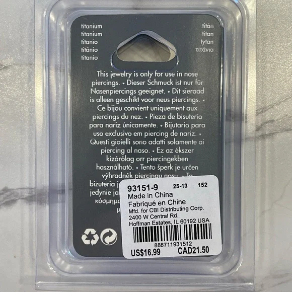 Nose Rings 20g - 3 Pack - Picture 3 of 3